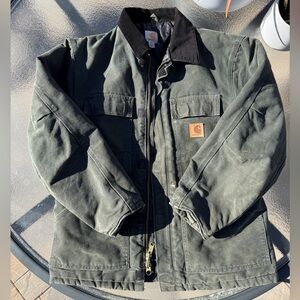 Carhartt Men's Loose Fit Firm Duck Insulated Traditional Coat (M) Medium